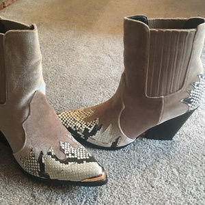 NEW~Faux Snakeskin and Suede Boots*REDUCED PRICE**